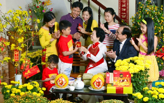 Lì xì và chúc thọ Tết